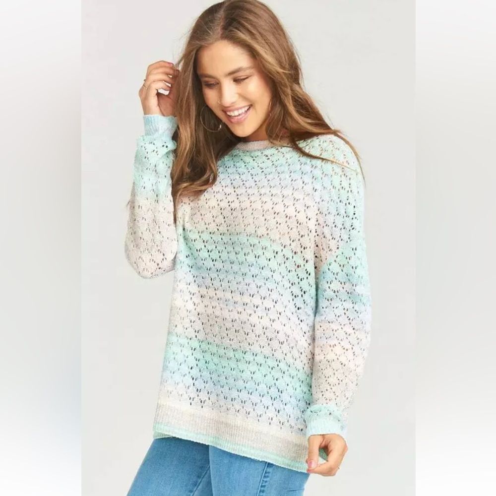 Show Me Your MuMu Pie in the Sky Sweater Oversized Rainbow Sorbet Knit XS